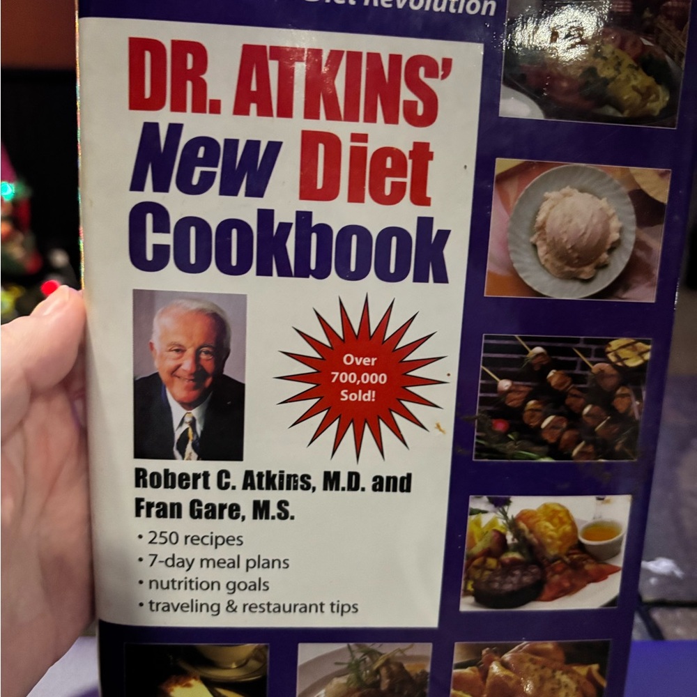 ATKINS books.. set of 3 books by Dr Robert C Atkins. 1 of them has 250 recipes